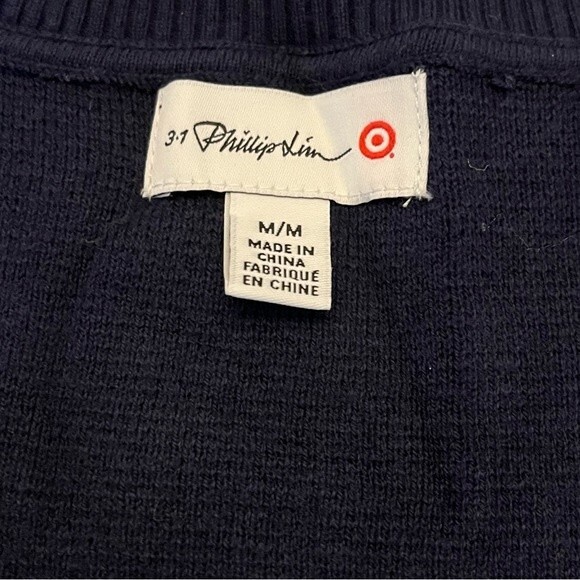 NWT 3.1 Phillip Lim Sweater Dress in Navy BOOM Print Size Medium - Picture 6 of 11